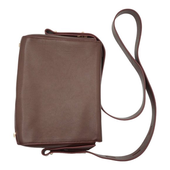 THACKER Leather Crossbody Maroon Adjustable Shoulder Strap Magnetic Closure $198 - Picture 6 of 6